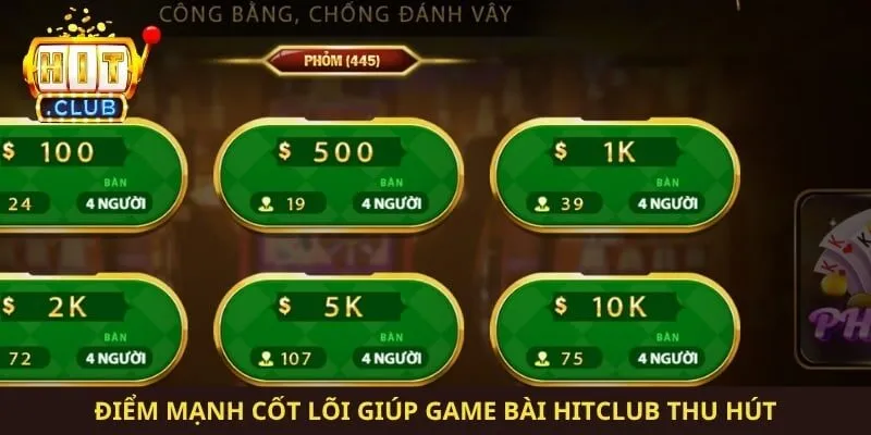 Điểm mạnh cốt lõi giúp game bài Hitclub thu hút