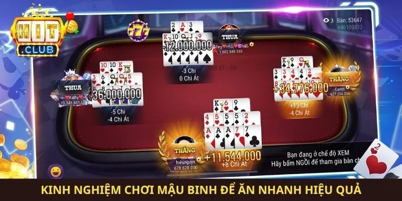 Kinh nghiệm chơi mậu binh để ăn nhanh hiệu quả