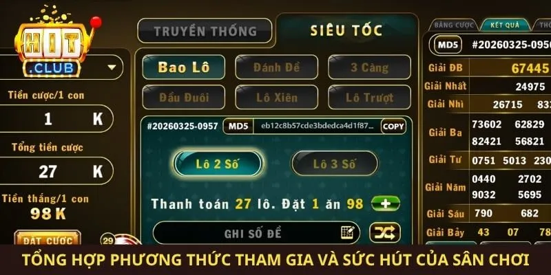 Tổng hợp phương thức tham gia và sức hút của sân chơi lô đề 